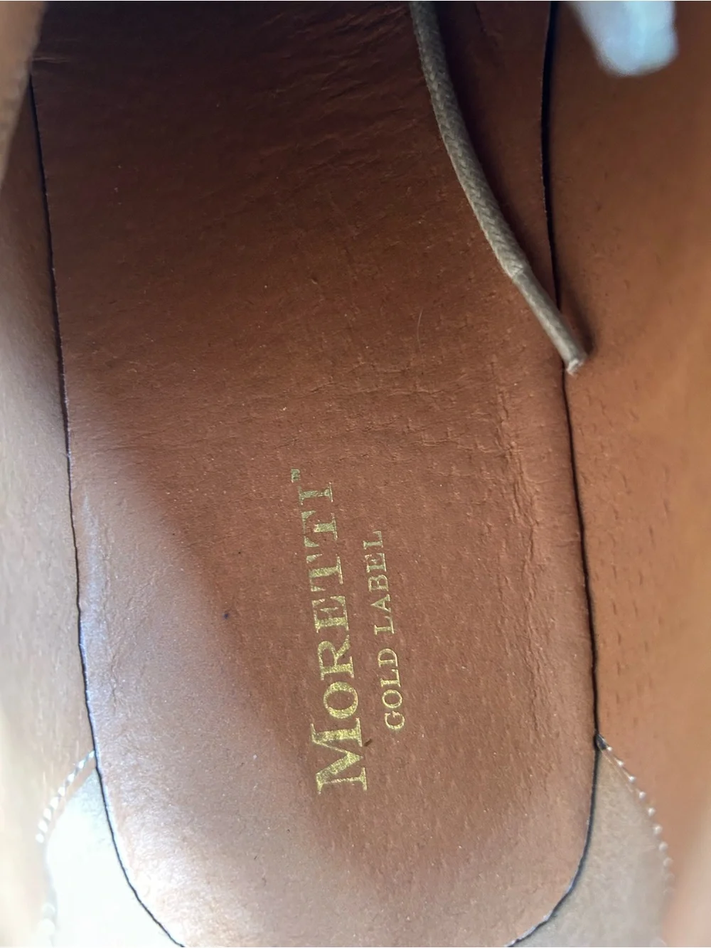 Men Moretti Gold Label shoes (nicol) Taupe color m321717mw SIZE 10D